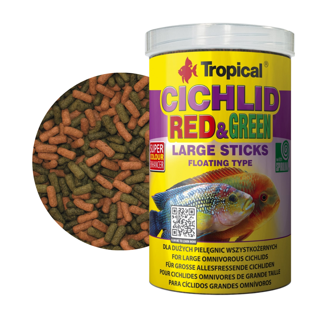 Cichlid Red & Green Large Sticks