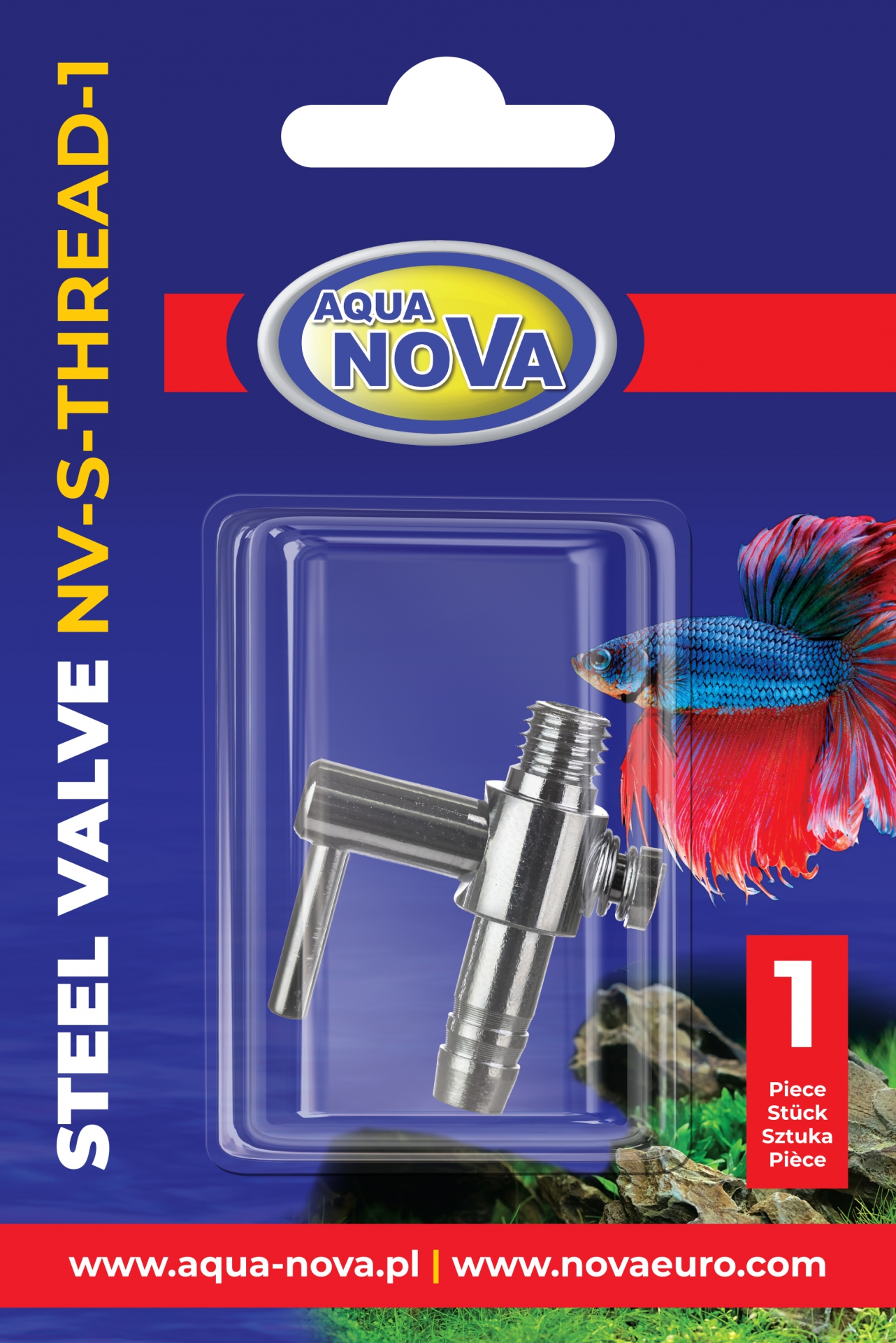 AquaNova Lufthahn Metall 4mm mit Gewinde