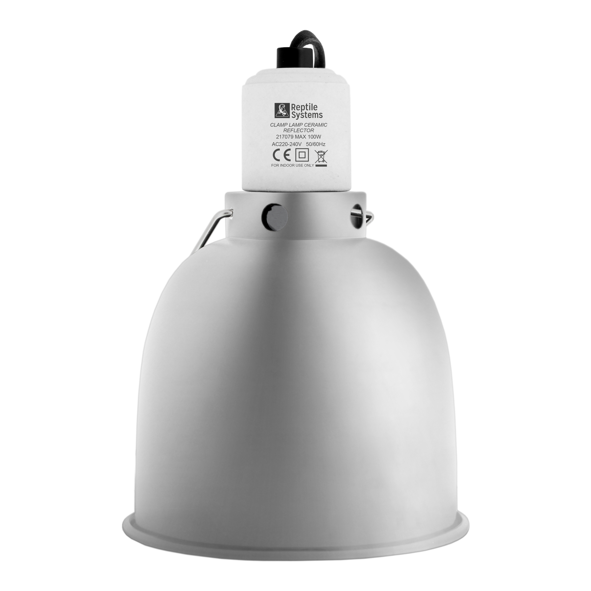 Ceramic Reflector Clamp Lamp Silver