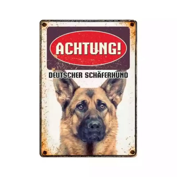 Metallschild "Deutscher Schäferhund"