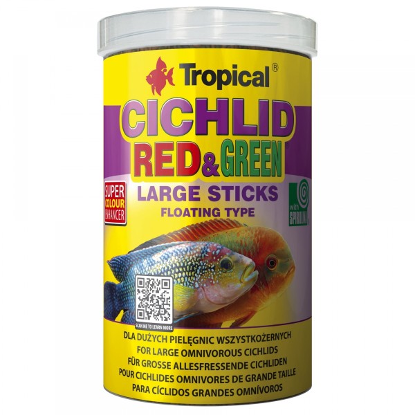 Cichlid Red & Green LARGE Sticks