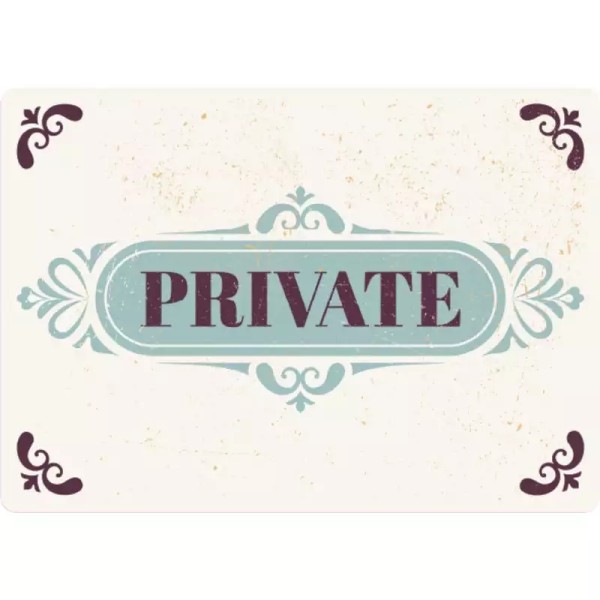 Metallschild "Private (h)"